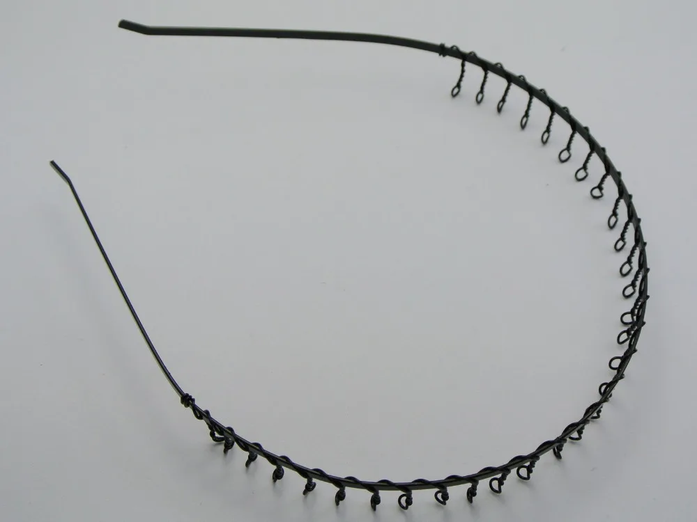 

5 Fashion Unisex Metal Black Toothed Headband Football Mens