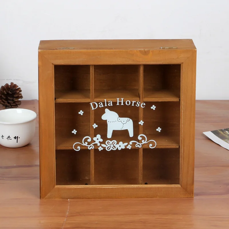 Винтажная деревянная коробка для хранения мелочей органайзер макияжа