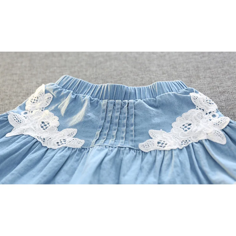 Очаровательны новорожденных девочек юбки кружева детские джинсовые малышей