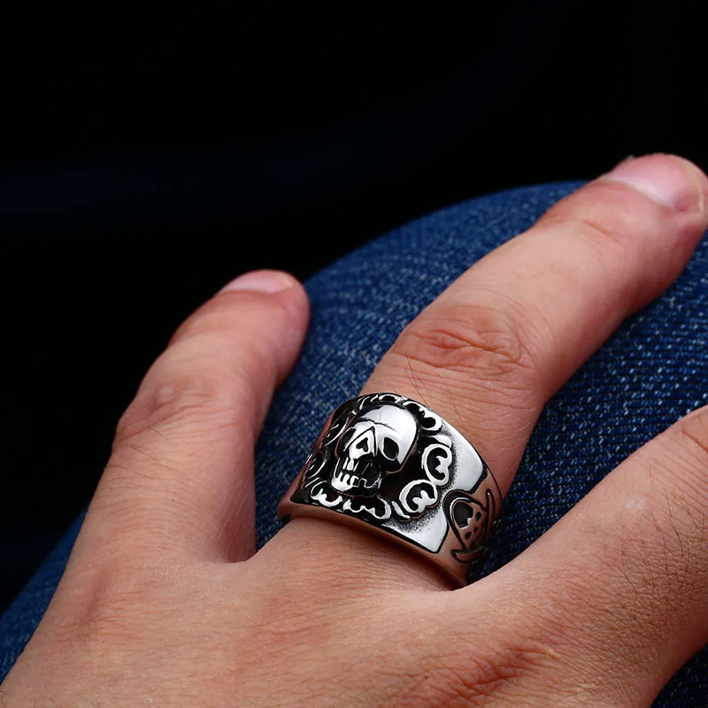 BEIER 2018 Man Punk Fang Ring Factory Price 316L Stainless Titanium Steel Man's Fashion NEW Skull Jewelry WR-Q014 | Украшения и