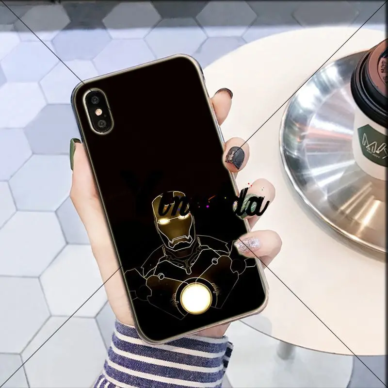 Yinuoda Marvel Мстители Железный человек прозрачный мягкий чехол для телефона Apple iPhone 8 7