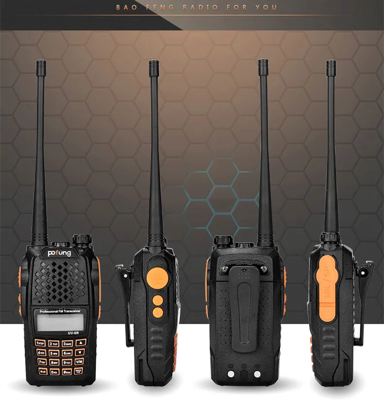 baofeng UV-6R UV 6R UV6R для cb рация 10 км автомобильная портативная рации ham радиостанция трансивер baufeng двухдиновая магнитола радиостанции boafeng радио станция радиолюбитель стационарная двухдиапазонная uhf vhf