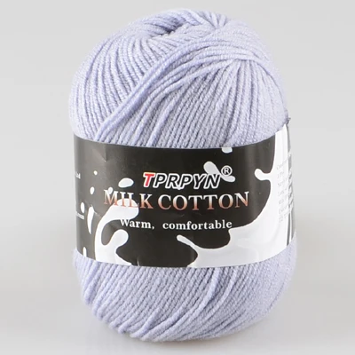 26 light gray TPRPYN 10 шт = 500 г три нити детской пряжа молочного оттенка хлопок крючком нитки для ручного вязания шерстяная линия для маленьких детей BR115 - Цвет: 26 light gray