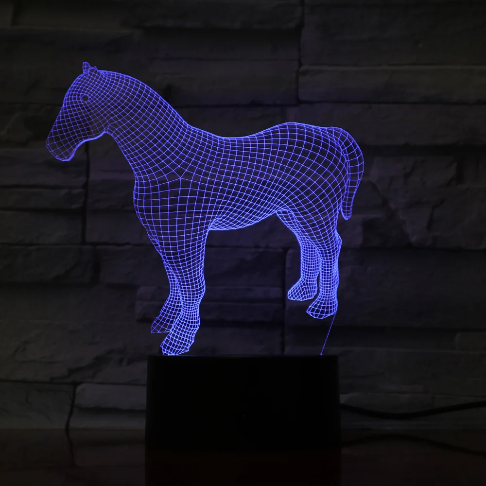 3d стерео светодиодные светильники 7 смена Цветов RGB настольная лампа для детей
