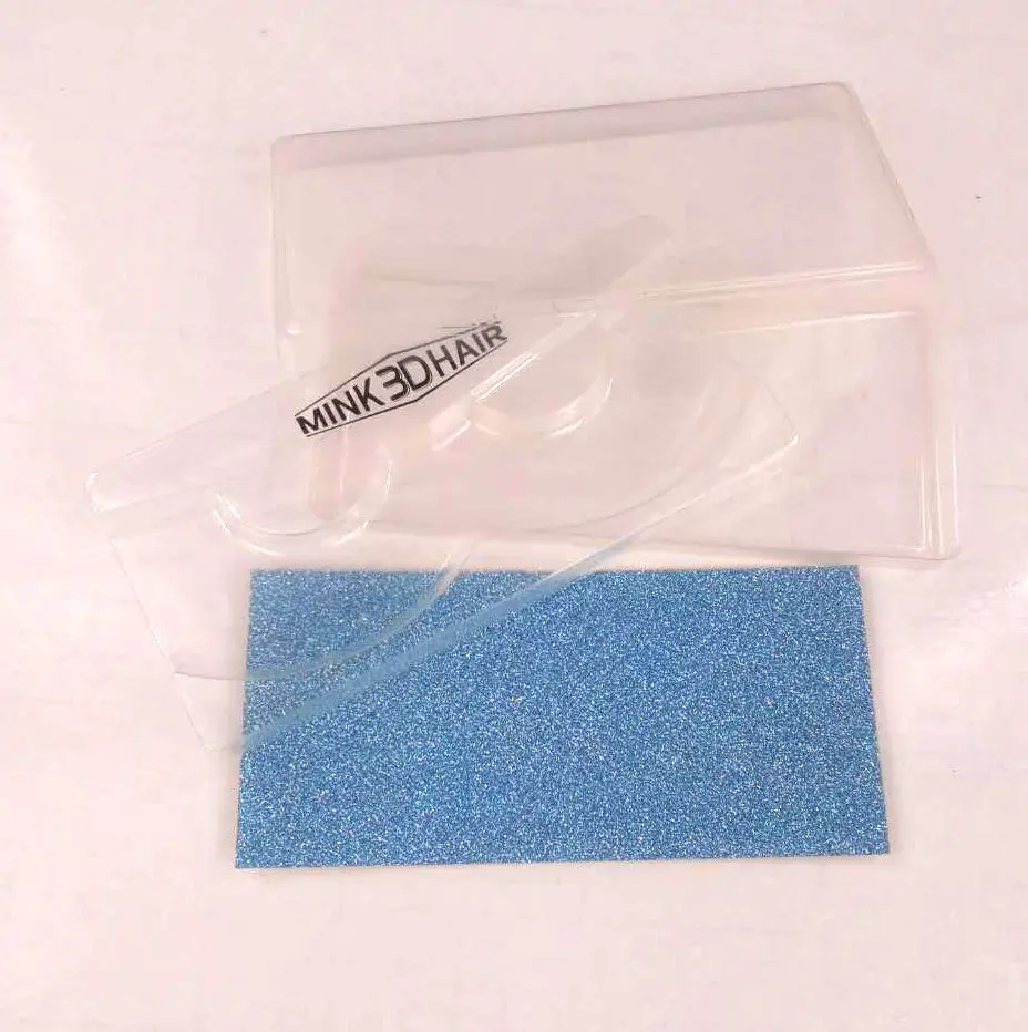 have logo blue 10 компл./лот квадратная упаковочная коробка для ресниц пустой ресницы пластиковый посылка все прозрачной крышкой лоток ресницы DIY мягкий упаковочная коробка - Цвет: have logo blue
