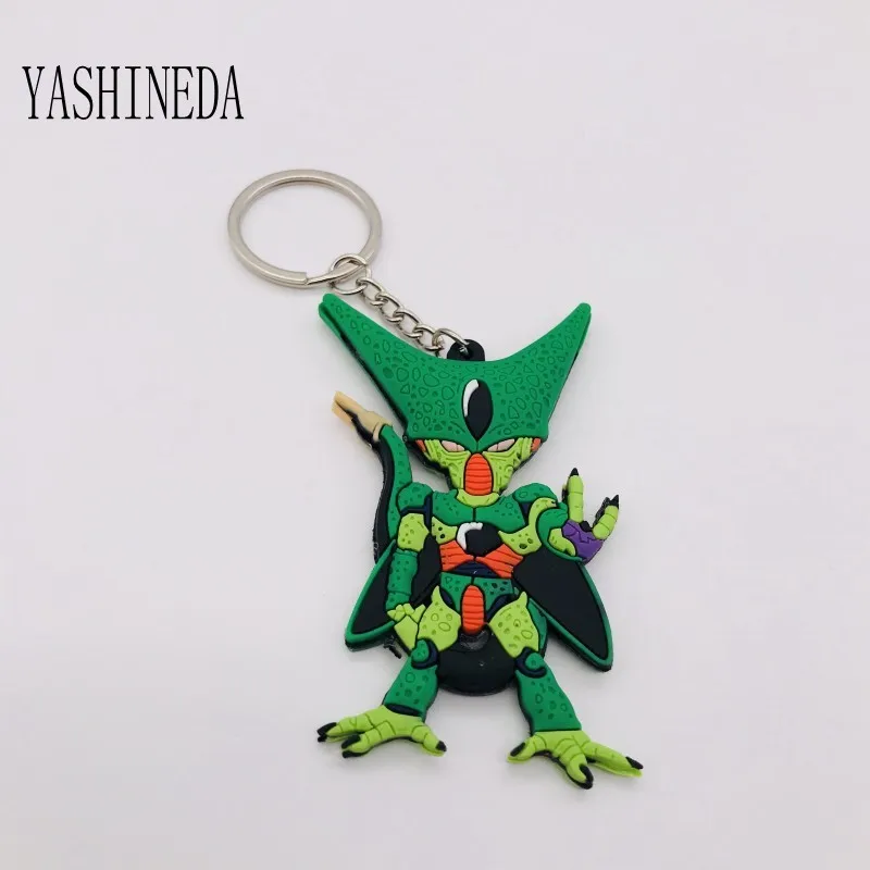 1001-A12 10 шт. мягкий силиконовый брелок с надписью Dragon Ball ПВХ Goku Vegeta аниме Рисунок 3D двухсторонний брелок для ключей детский брелок подарок - Цвет: 1001-A12