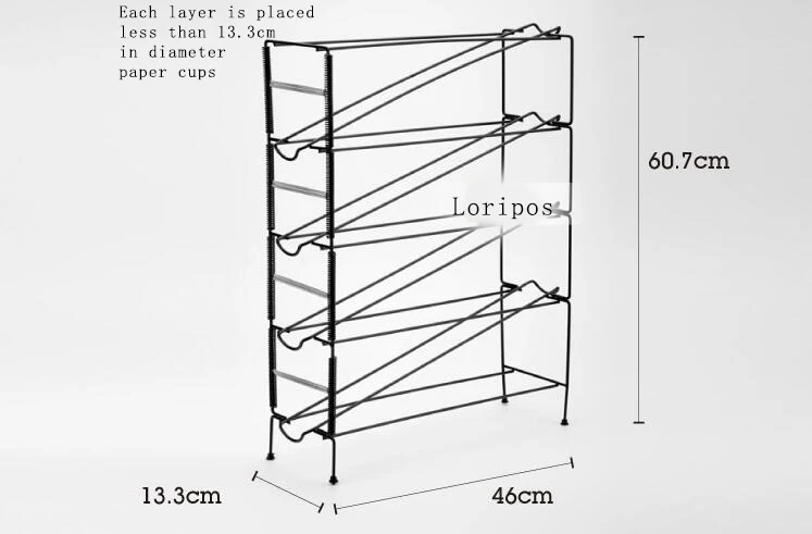 Металлический держатель для бумажных стаканчиков стойка хранения кассиров|storage