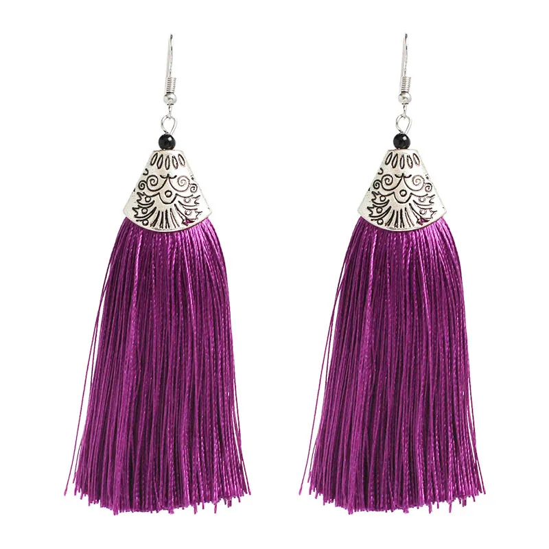2020 хорошее качество горячая Распродажа длинные серьги с кисточками для оптовой