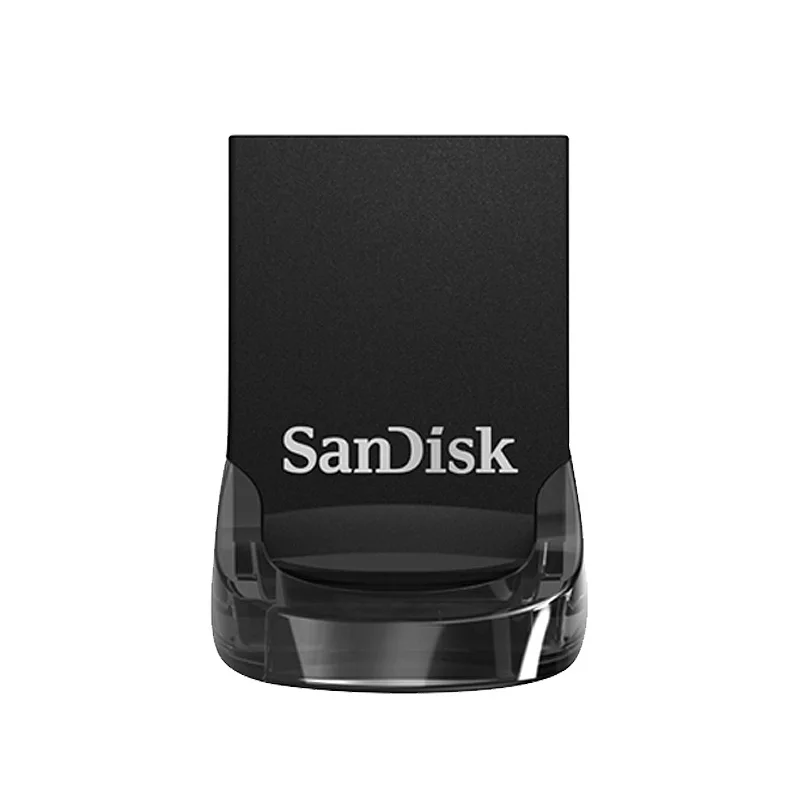 Двойной Флеш-накопитель SANDISK Ultra Fit USB 3,1 в коробке sub Флеш накопитель 16 ГБ 32 ГБ 64 Гб 128 ГБ 256 ГБ супер мини флеш-накопитель до 130 МБ/с. U накопитель u-диск флеш-накопитель