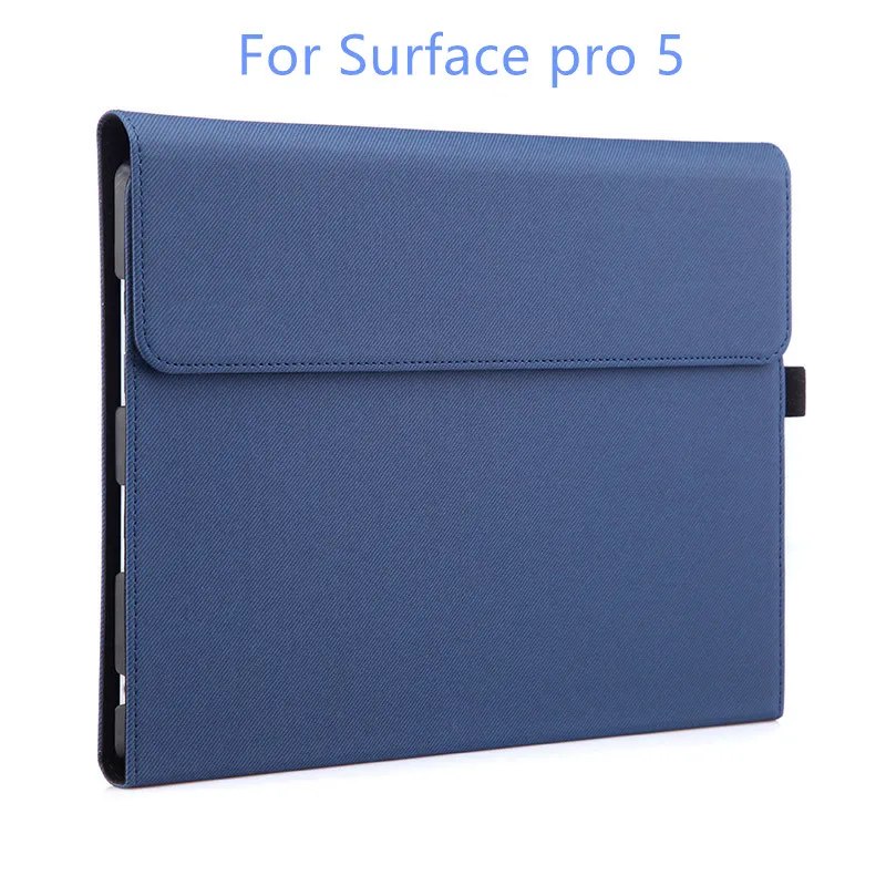 blue Grain 5 Чехол для планшета для microsoft Surface pro 4 Чехол pro 5 6 рукав водонепроницаемый кожаный защитный чехол-раскладушка - Цвет: blue Grain 5