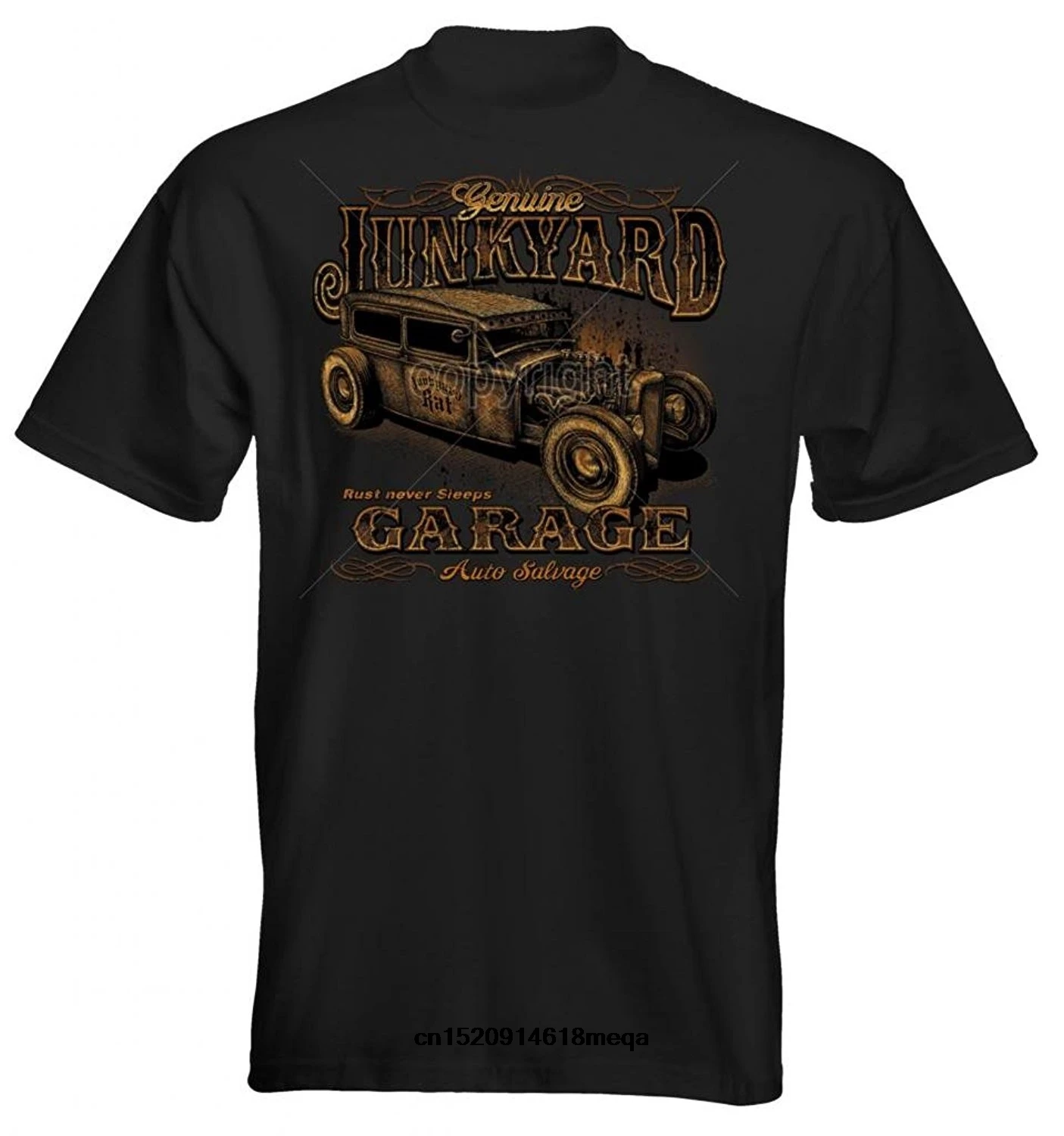 Возьмите Скорость магазин Премиум Мужские Футболка Junk Yard Rat Rod гараж | Мужская
