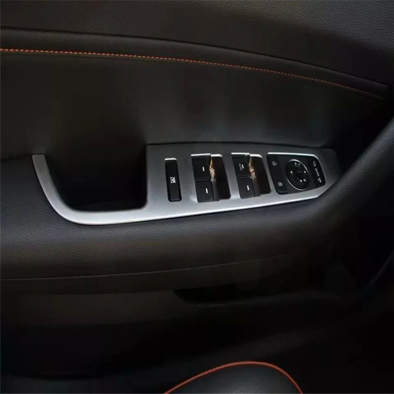 

WELKINRY car auto cover styling For hyundai Sonata 2015 2016 ABS chrome door window lifter switch button knob armrest panel trim