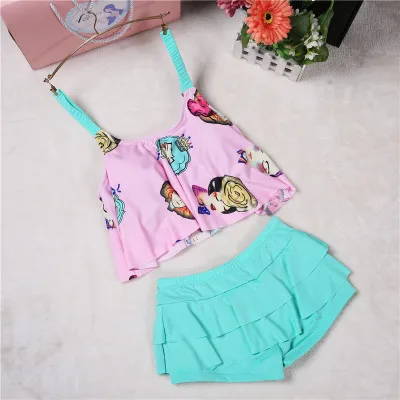 2018 Новый плюс размер купальный костюм из двух частей Танкини одежда для плавания