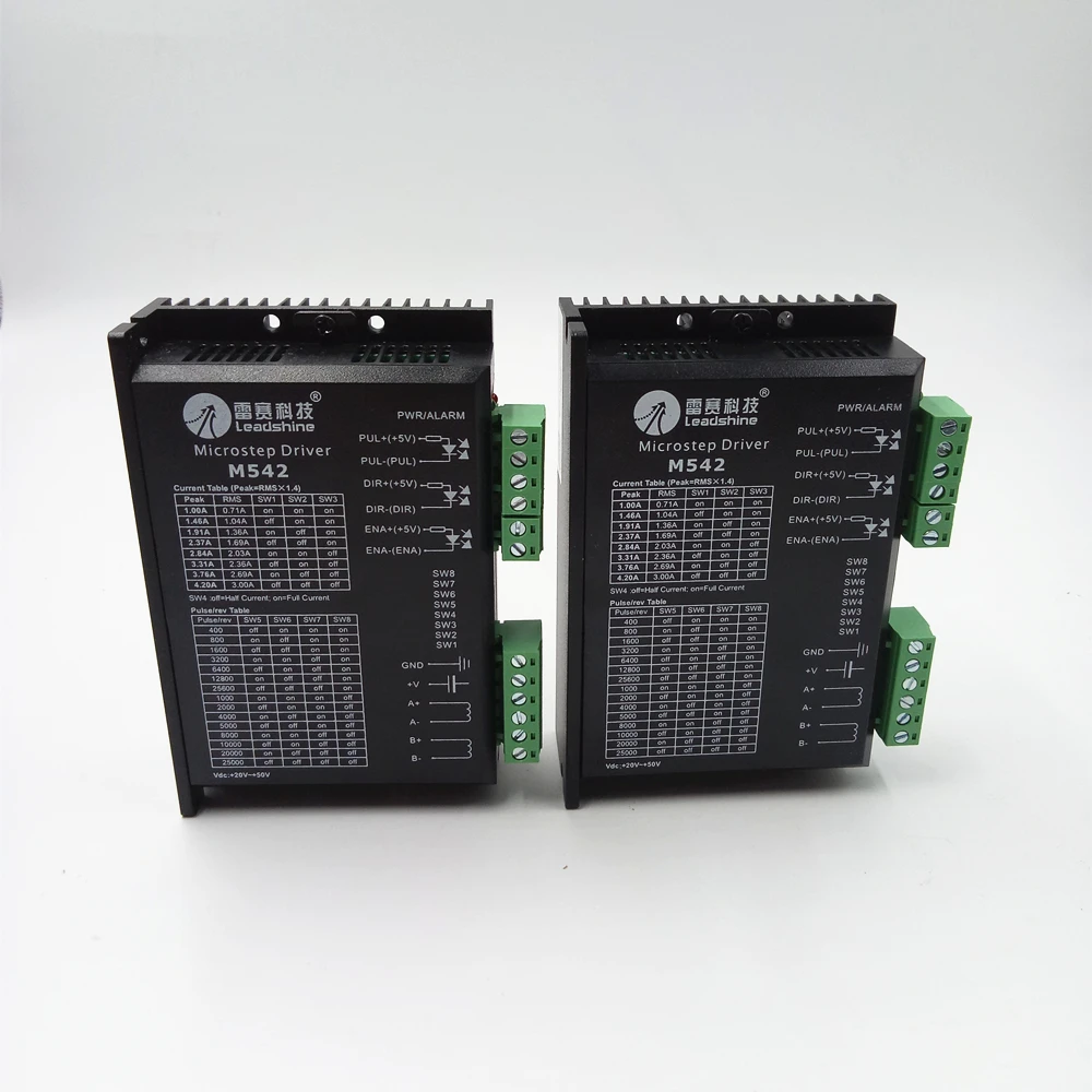 

2 шт./лот Leadshine Драйвер шагового двигателя M542 контроллер шагового драйвера 2 фазы 1,0-4.2A DC18-48V двигатель NEMA23 NEMA34