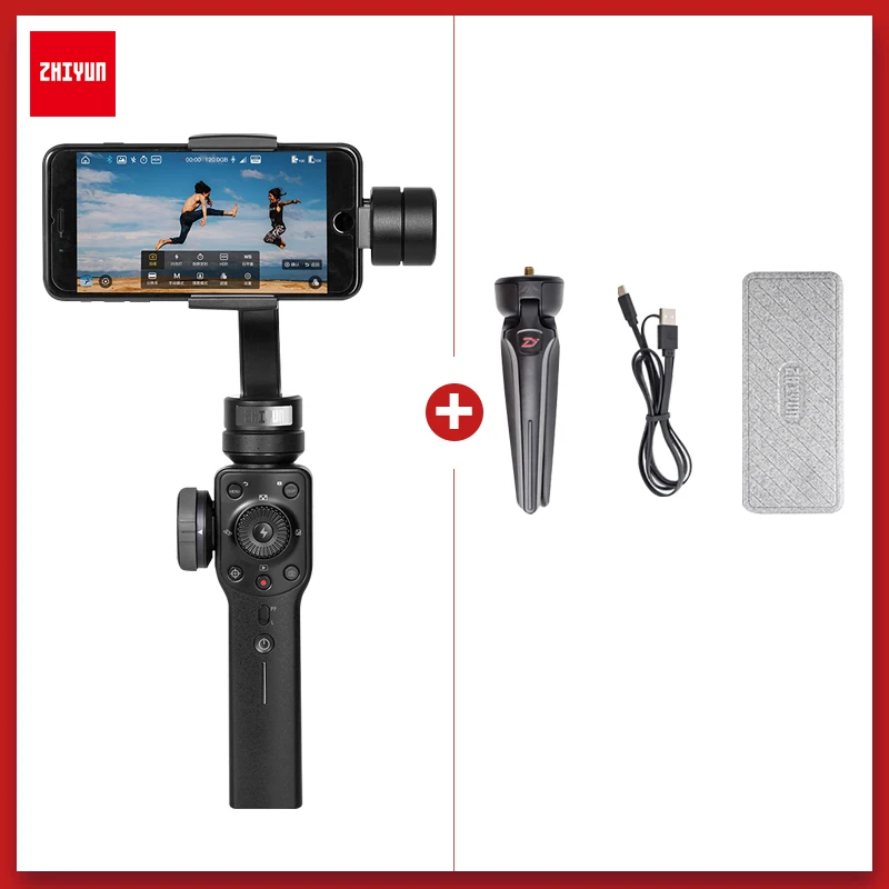 Zhiyun Smooth 4 Q2 3-осевой ручной подвес для iphone 6 7 X samsung смартфон стабилизатор Steadicam PK dji osmo карманный мобильный 3 2 - Цвет: S4 Standard Box