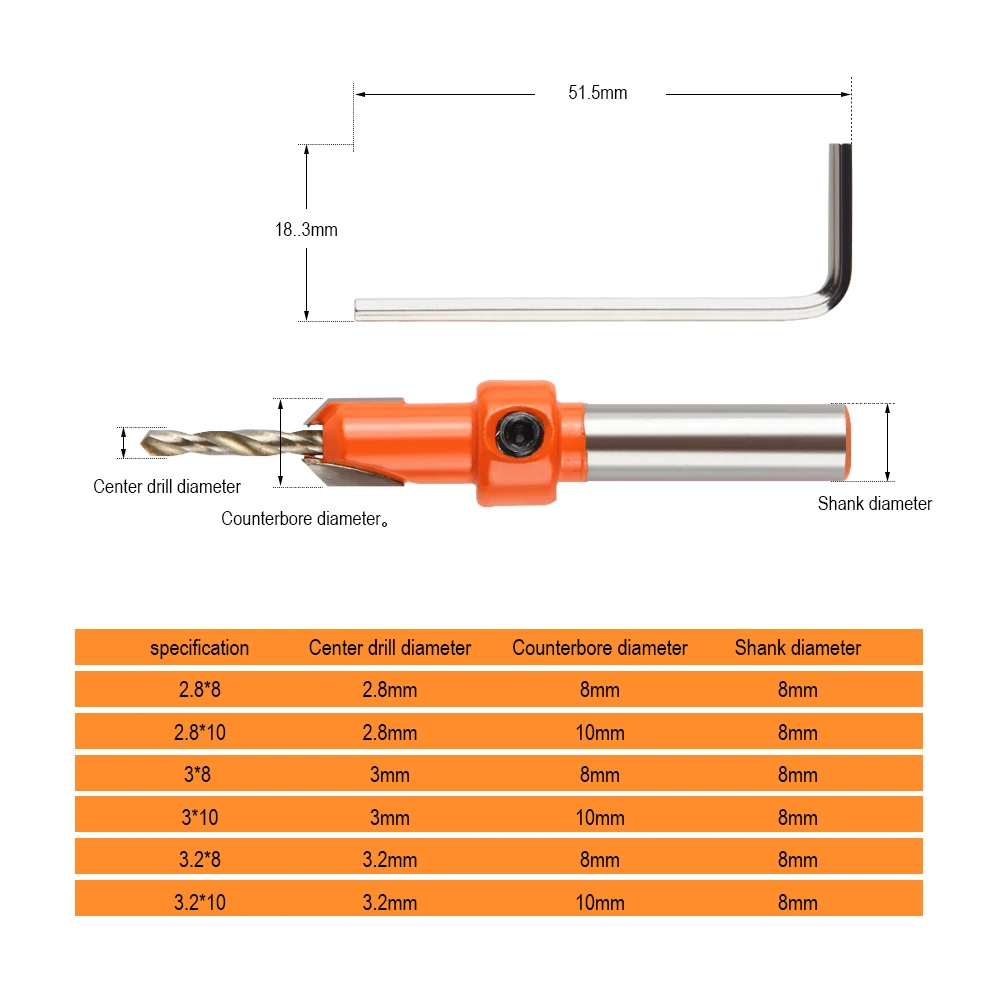 JelBo Metal Round Countersink Drill Bit Alloy Screws Cutter Woodworking Electric Tool for Chamfering Wood Hole | Инструменты