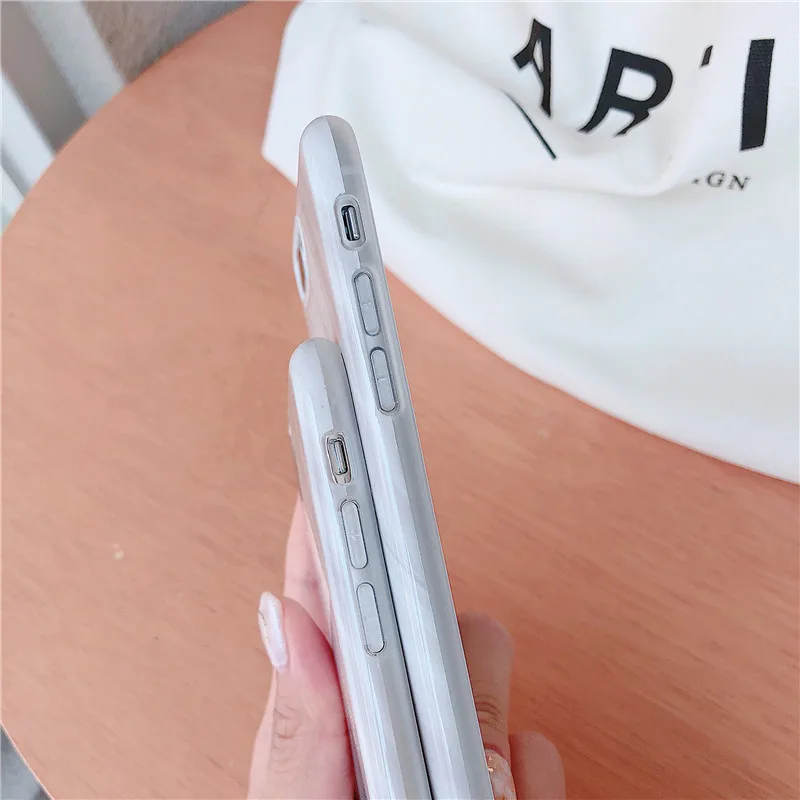 JIBAN Grey Phone Case for Apple Iphone X Mobile Shell 6/6s/8/xr/xsmax IPhone7plus IPhone XS Tide Cover Capa |