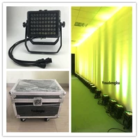 4 pieces with case ip65 wall facade wallwasher rgbw led outside flood lights 54x3w rgbw led square par light