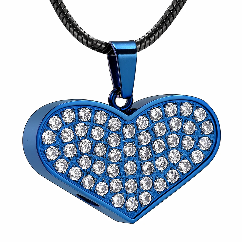 

IJD11329-1 Rose Heart Keepsake Memorial Urn Necklace for Women's Memorial Ashes Jewelry,Pet/Human Cremation Jewelry
