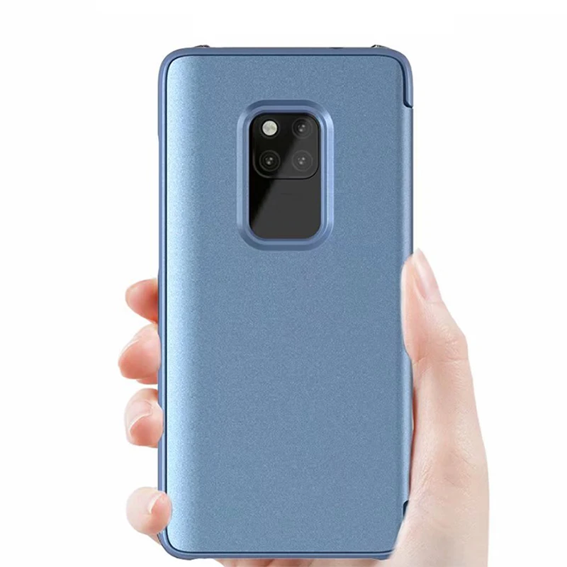 Чехол Mate 20 Pro для Huawei роскошная откидная подставка кожа прозрачное зеркало обзора