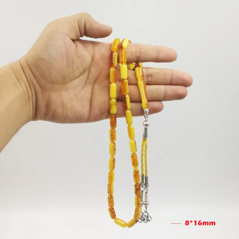 Мужской резиновый браслет Tasbih Ambers цветные четки мусульманский роскошный Tesbih 33