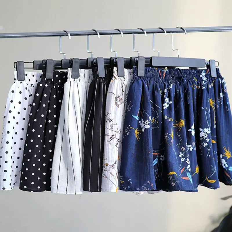 

Shorts Women Summer Style Stripe Leisure Elastic waist Short for Women