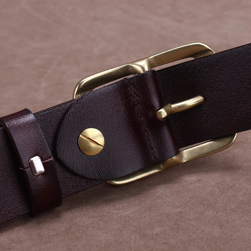 BAIEKU высококачественный роскошный мужской ремень из чистой меди с пряжкой 2018