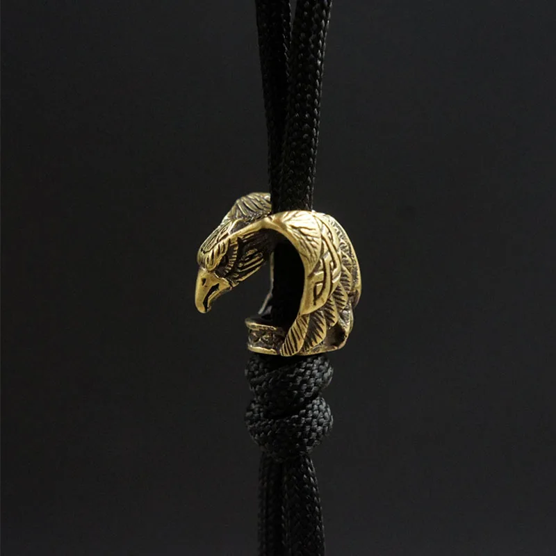 1 шт. латунный медный нож Eagle Beads Подвеска со шнурком EDC инструмент Паракорд зонтик веревка DIY декоративные аксессуары кулон