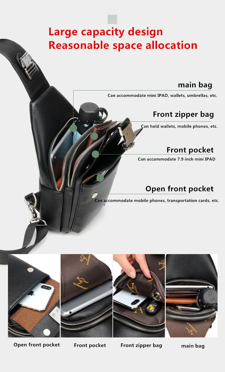 Мужская сумка мессенджер из искусственной кожи на плечо 2018|bags with|chest bagmessenger bag |