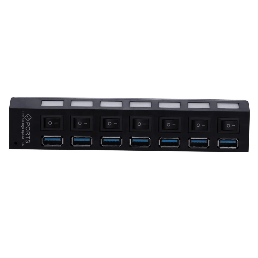 Тонкий размер дизайн USB3.0 Суперскоростной 7-портовый 5 Гбит/с концентратор