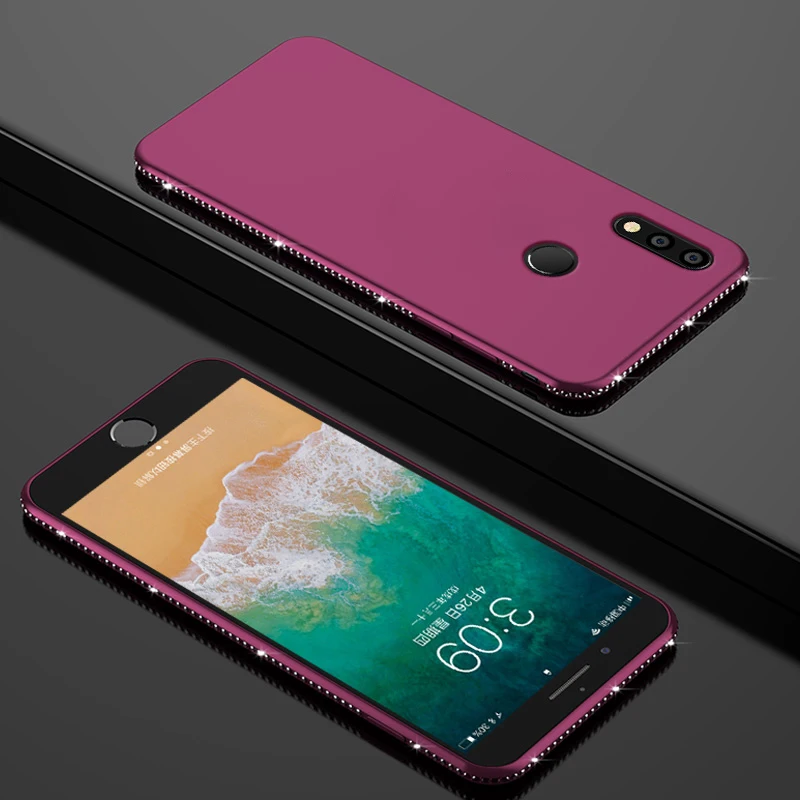 ТПУ Стразы чехол для huawei P9 P10 Lite P20 P30 Pro Коврики 20 Honor 9 10 V10 8X 7X P SMART PLUS Nova 3 3i 4 чехол мягкий блеск