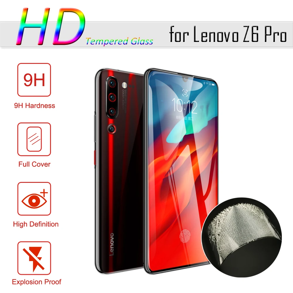 Стекло для lenovo Z6 Pro закаленное стекло 9H защита для телефона Защитная пленка для экрана HD закаленная экранная пленка для lenovo Z6 Pro