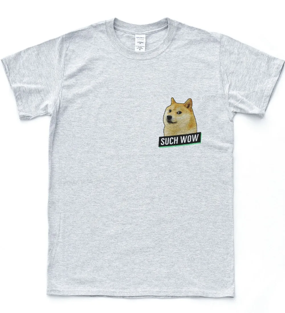 Футболка такая Wow Doge с нагрудным принтом футболка бейджей бейджем подсветкой