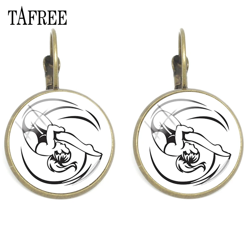 Серьги-клипсы TAFREE для подводной съемки новые винтажные серьги с античным