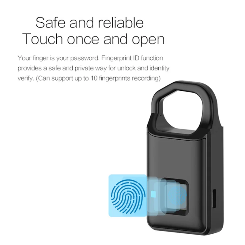 Умный электронный навесной замок с отпечатком пальца паролем Дорожный чемодан