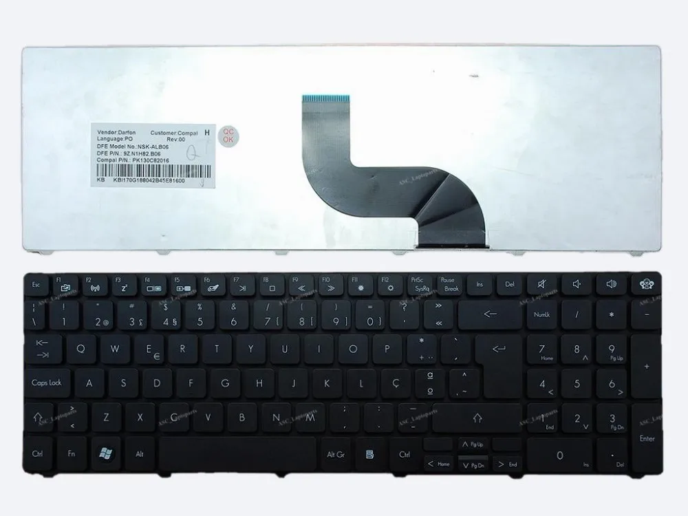 Новая португальская Клавиатура Teclado для ноутбука Packard Bell Easynote LM81 LM82 LM83 LM85 LM87 LM94