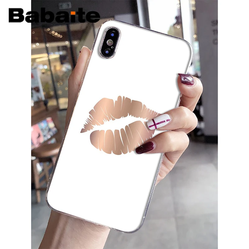 Babaite девчачьи розовые губы Модный Новый чехол для телефона iPhone 7 8 plus 6 6plus 6splus X Xs Xr