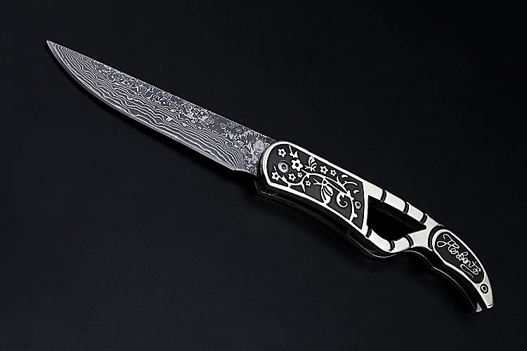 Новинка 2021 Бесплатная доставка дамасский тактический складной нож высокая