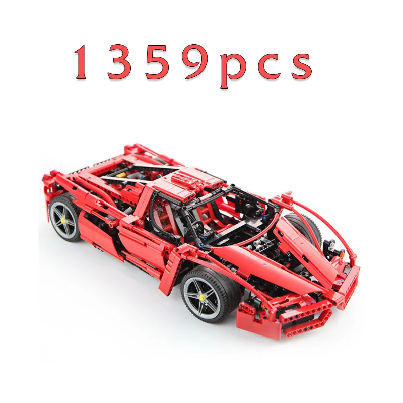 1359 шт. Bela 9186 Enzo 1:10 DIY модель автомобиля строительные блоки наборы Обучающие пазлы