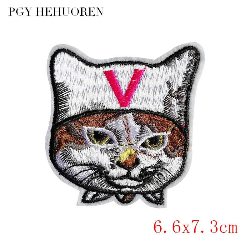 PGY с рисунком кота и собаки костюм играть вышивкой нашивки на одежду DIY значки