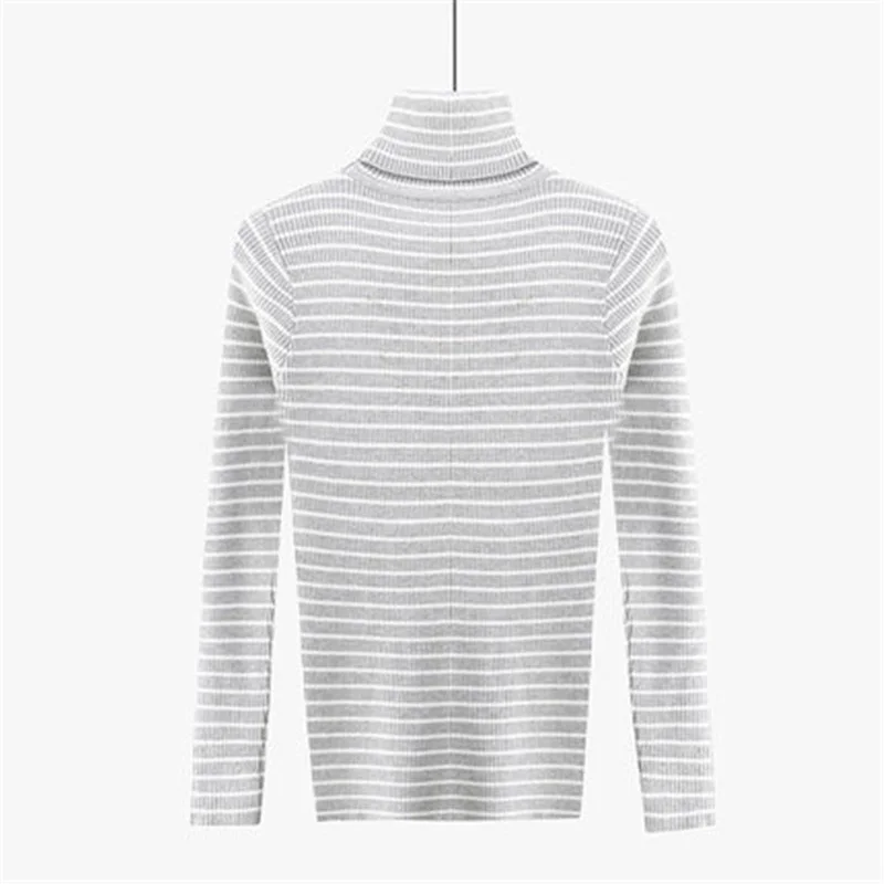 

Women Sweaters and Pullovers 2017 Autumn Winter Striped Jumper Knitted Turtleneck Sweaters Slim Basic Tops Pull Femme PW1104