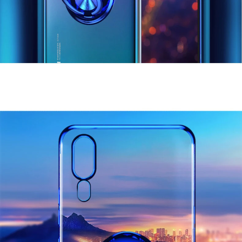 Мягкий чехол для Huawei P30 Pro Mate 30 20 P20 Lite Nova 5T 4e 3e Y9 Y7 Y5 Y6 Honor V20 V10, чехол с кольцом на палец