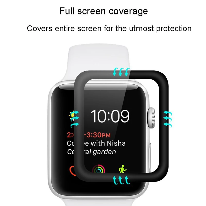 Защитная пленка из закаленного стекла с полным покрытием для Apple Watch 44 мм 40 Серия i