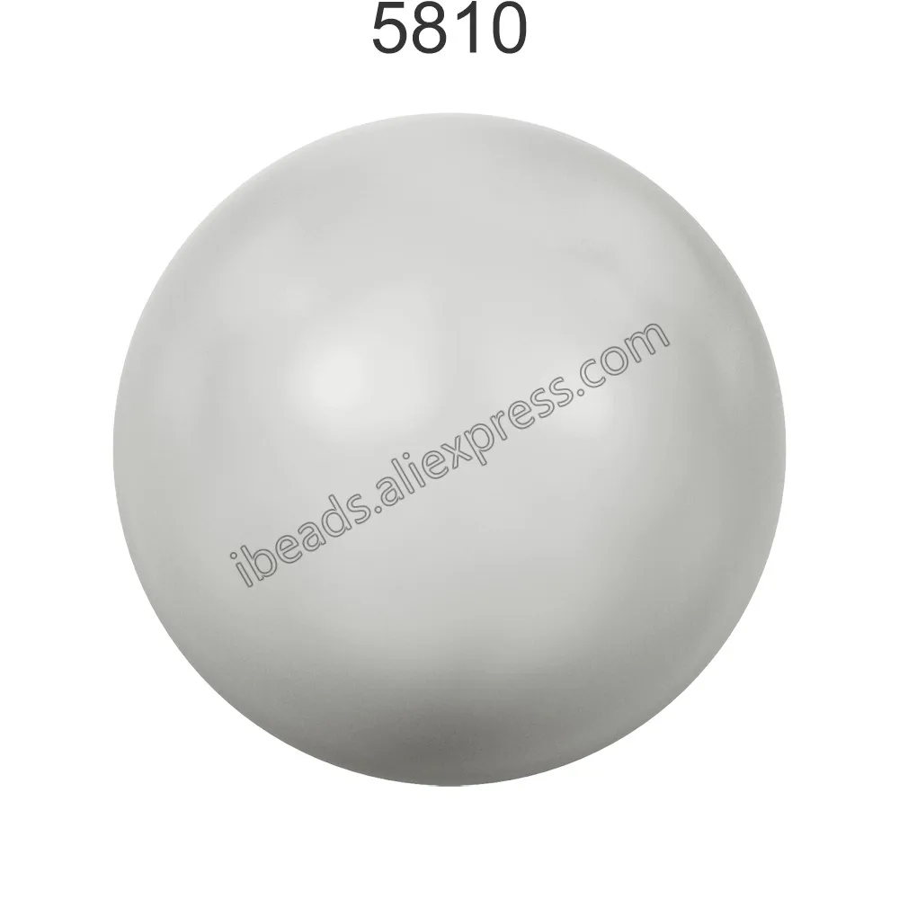Pastel Grey 968 Оригинальные кристаллы от Swarovski 5810 пастельных цветов, серия матовых жемчужин, полностью просверленные отверстия, сделай сам, свободные бусины, ювелирное изделие, фитинг - Цвет: Pastel Grey 968