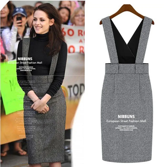 Новинка Женское шерстяное цельное платье облегающее на тонких бретелях зимнее