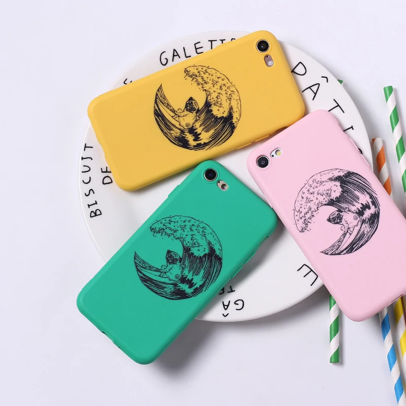 Милый щенок мопса кролик Забавный Французский бульдог мягкий матовый чехол для