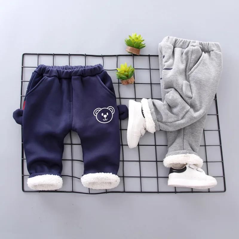 

Baby Girl Winter Clothes Boys Pants 2018 New Toddler Warm Velvet Casual Pants Kids Cartoon Clothes Newborns Infant Baby Trousers