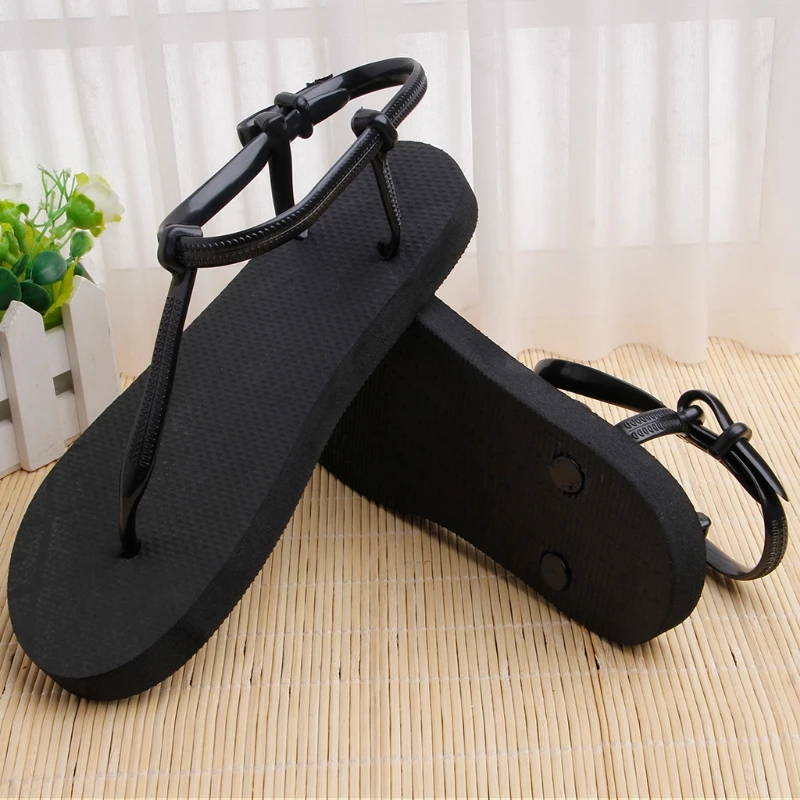 

New Roman Non-Slip Thong Women Sandals Shoes T-Strap Block Slippers femme 2020 Summer Beach Flip Flops Flat Sandals