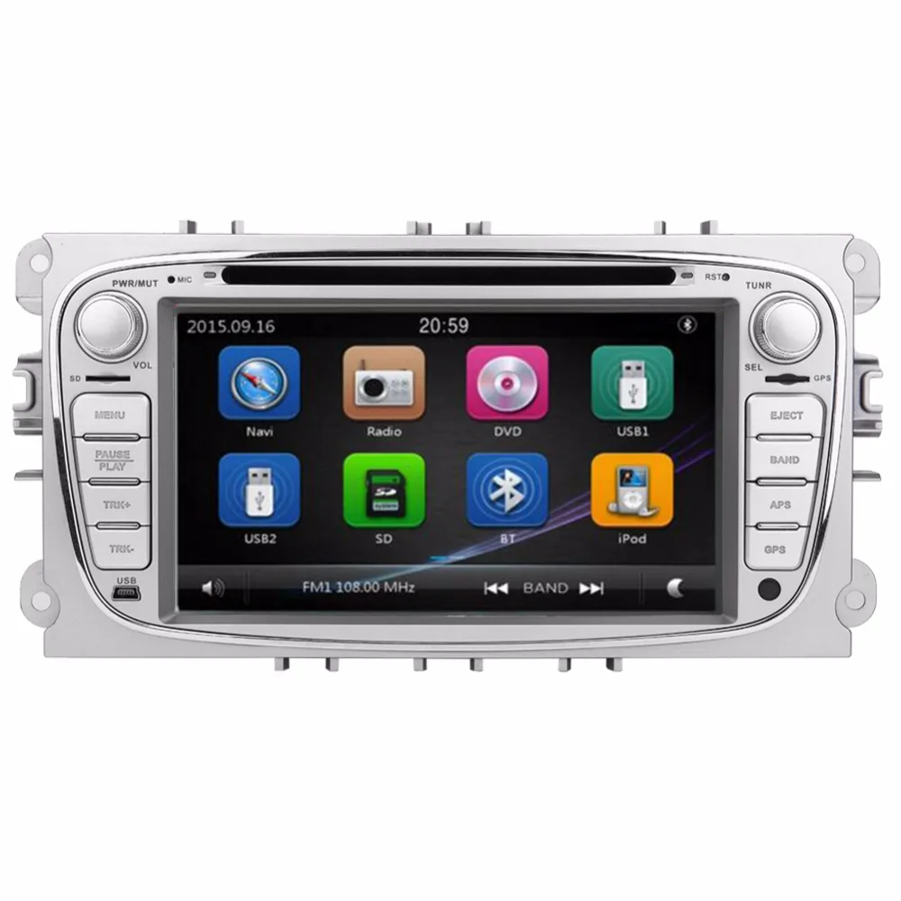 Бесплатная доставка 2Din 7 дюймов машинный DVD проигрыватель для FORD focus MONDEO 2012 2013 2014