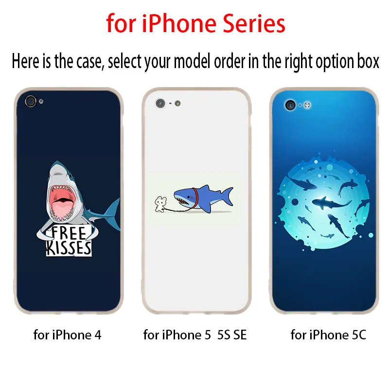 Океан в виде пасти акулы рыбы мягкий чехол для iPhone 12 11 Pro X XS Max XR 8 7 6 Plus 5s SE 2020 S 1 мини